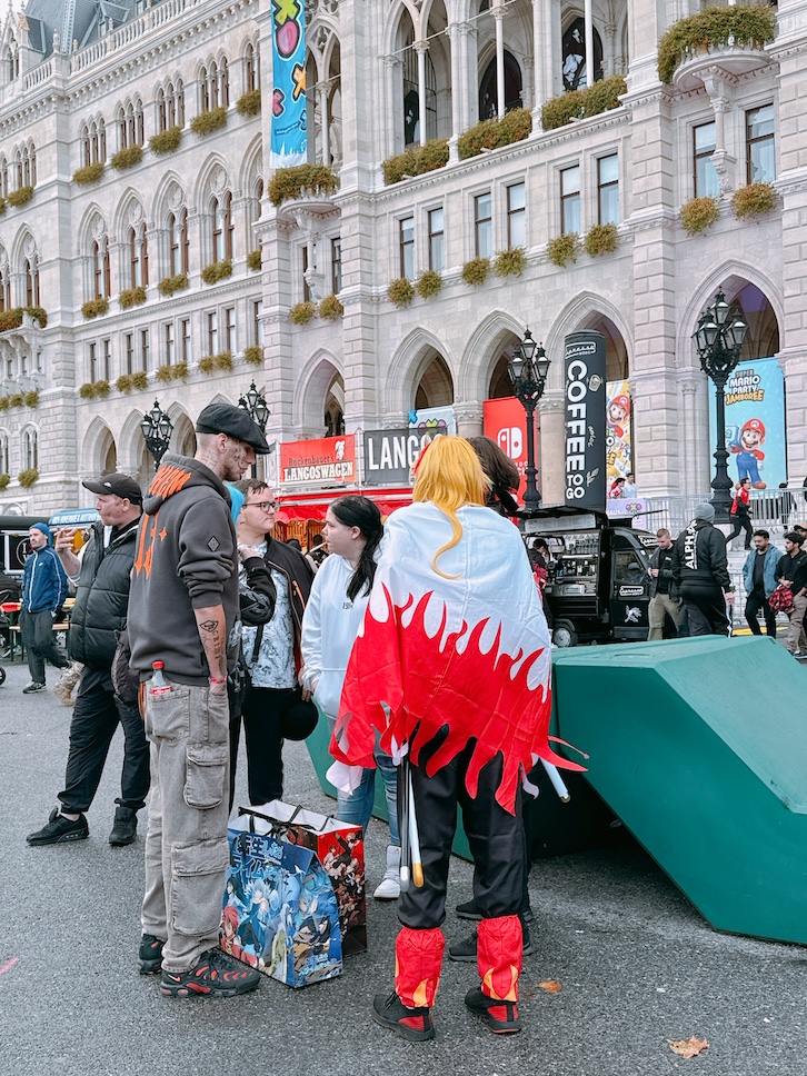 ウィーンに舞い降りた煉獄さんのコスプレイヤーさん